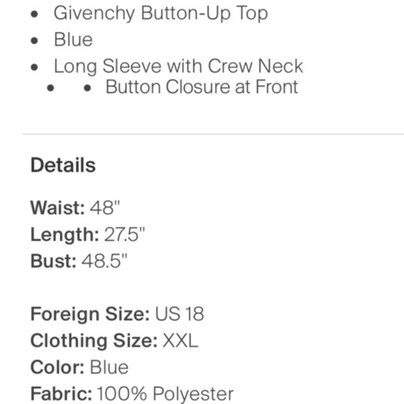 Givenchy Style, Vintage Blouse, Cobalt Blue, Size 18 - Picture 10 of 10